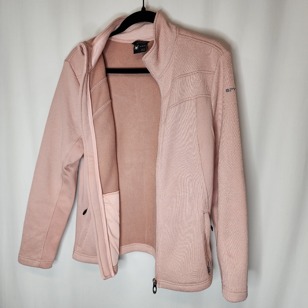 Spyder Zip-up Women's Jacket Size Medium Misty Rose Fleece Lined - Picture 5 of 12